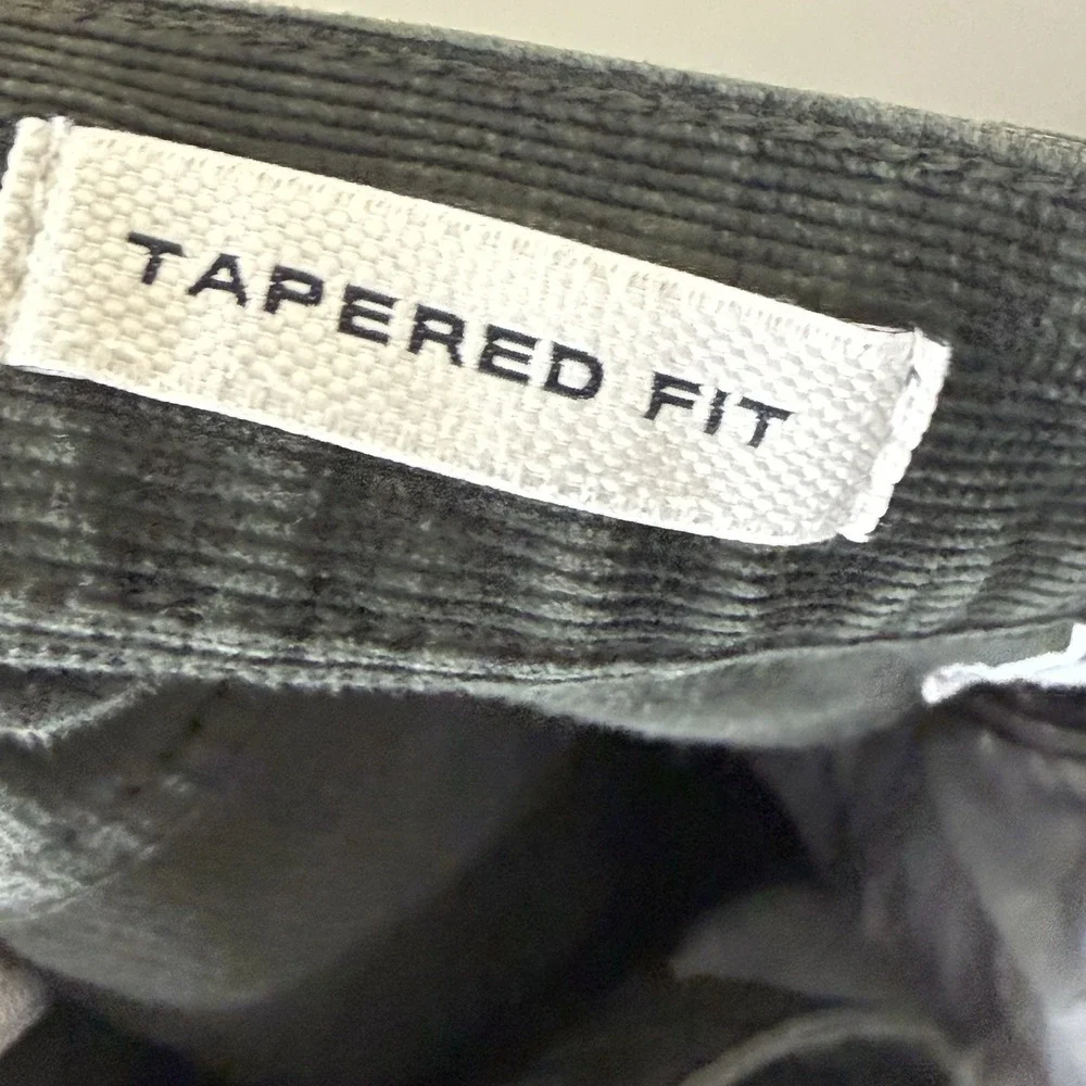 Flint And Tinder 365 Corduroy Pants Mens 32x30 Green Slim Fit Stretch 5 Pocket